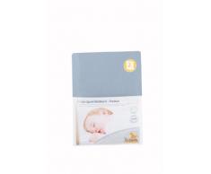 Pinolino, Lenzuolo con angoli elasticizzati per lettini (2 pezzi), Blu (hellblau), 60/70 x 120/140 cm