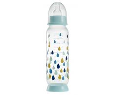 Beaba Rainbow - Biberon mezzaluna, 330 ml, colore azzurro
