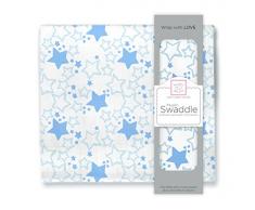 SwaddleDesigns - Coperta in mussola di cotone, misura XL, colore: Blu pastello