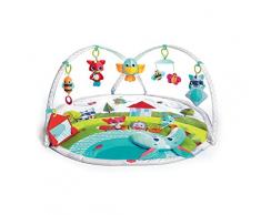 Tiny Love Dynamic Gymini Palestrina bambini evolutiva con Archi Regolabili, Palestrina musicale con gioco con musiche e luci, Tappeto Gioco pieghevole grande 100 x 90 cm, Collezione Meadow Days
