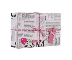 Minene Gift – Scatola di Regalo, con pigiama a righe, con applique, Berretto Voile con applique e Corazoncito di tessuto Rosa