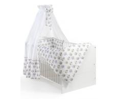 Schardt, Set di biancheria da letto, incl. Lenzuola, baldacchino e paracolpi, 4 pz, 100x135 cm + 40x60 cm