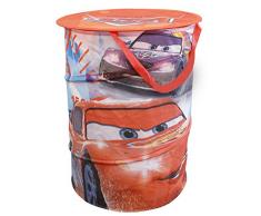 Disney Pixar Cars Portagiochi in Tela Pop Up Cilindrico