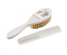 Rotho Babydesign Spazzola e pettine, Da 0 mesi, Bella Bambina, Modern Elephants, Bianco, Art. n° 200590001CK