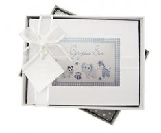 White Cotton Cards - Album portafoto realizzato a mano, motivo: il mio fantastico figlio, colore: blu a scacchi [lingua inglese]