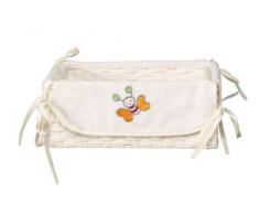 bébé-jou 302259 - Cestino da bagno, motivo farfalla, bianco
