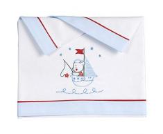 Pekebaby VELERO - Set di 3 lenzuola in cotone per culla 50 x 80 cm