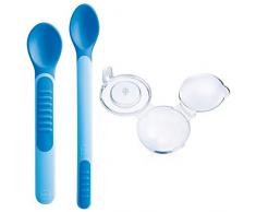 Mam Thermosensitive Cucchiai e coperchio, 6 Mesi+, 1 pz, Colori assortiti