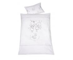 Schardt, Biancheria per lettino, 2 pz, Bianco (Love Story), 100x135 cm + 40x60 cm