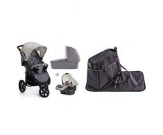 Hauck Viper Slx Trio Set Carrozzina 3 in 1, Inclusa Navicella, Seggiolino Auto Gruppo 0, Buggy a 3 R + Hauck City Borsa Fasciatoio, Nero