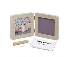 Baby Art 3601096300 My Baby Sculpture Photo Frame, Stormy, Cornice in Legno per Impronte Di Gesso 3D di Mani e Piedi del Vostro Bambino, per Fai da Te, Multicolore