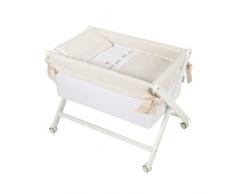 Mini culla a forbice pieghevole 280 Svizzera bianco/lino
