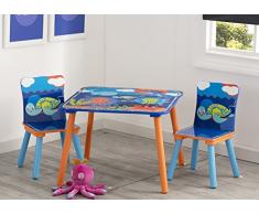 Delta Children Aventuras del Oceano Completo di Tavolo e Sedie per Bambini Oceaniche