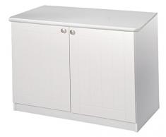 Roba 1254587 schmales Lowboard Dreamworld 3, bianco