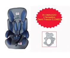 Elemed 123BG-BT203 Seggiolino Auto Racing + Denti Freeze Omaggio, Blu