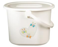Bébé-jou 616159 - Contenitore per pannolini, motivo farfalle, colore: Bianco