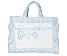 Filet - Grande Borsa Fasciatoio | Ampia Capienza | Apertura Laterale | Interno in Morbida Spugna | Borsa per il Cambio - Colore Azzurro