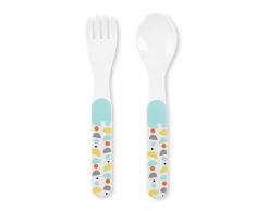 Sterntaler Set di posate, Cucchiaio e forchetta, Linea: Waldis, Età: Dai 6 mesi in su, Turchese