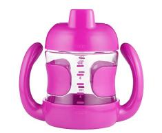 Oxo Mini 6151200T1DE - Bicchiere primi sorsi con manici, 200 ml, colore: rosso lampone