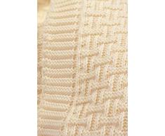 Wallaboo Coperta ultra morbida per bambini Eden, puro 100% cotone bio, Dimensione 90 x 70 cm, lavorata a maglia, per lettino, Colore: Vaniglia