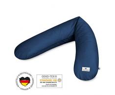 Julius Zöllner4661040330 - Cuscino per allattamento/gravidanza, imbottitura particolarmente piacevole e avvolgente, circa 180 cm, colore: Blu