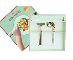 Primi Sogni 056 Set di Posate per Bambino, Acciaio