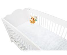Pinolino 540022 – 7d lenzuola per lettino in confezione doppia Stella, Jersey, uni, Bianco/Rosa