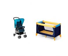 Hauck 17121 Sport Disney Passeggino Sport, con Seduta in Posizione Distesa, Pieghevole, per Bambini + Hauck Dream N Play Plus Lettino da Viaggio, Inclusi Materasso e Borsa di Trasporto 120 x 60 cm, Util
