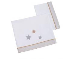 Pekebaby Silver - Lenzuola per lettino, 60 x 120 cm, colore: Grigio