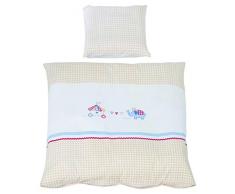 roba 1490S170 - Biancheria da letto per culla, 2 pz, collezioneHappy Circus, copripiumino 80 x 80 cm (coperta e federa), 100% cotone, multicolore