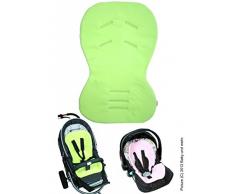 ByBoom Moby, Imbottitura universale per il seggiolino del bebè, con lato estivo e lato invernale, Verde lime