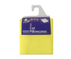 Junior Joy 6274LE Culla Federa di Cotone, Limone, Confezione da 2