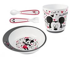 NUK Set Pappa per bambini | Bicchiere, posatine e piattino | Disney Mickey Mouse | Topolino