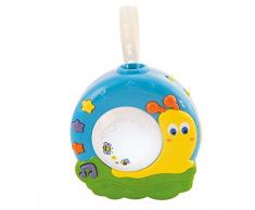 Bieco 11022590 bambino luce notturna e il proiettore lumaca, aiuto di sonno per neonati e bambini, Schlummerlicht con musica rilassante, Einschlaflicht con proiezioni di simpatici animali, blu