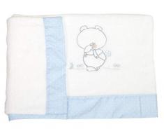 babyline coralina, pepo – Set di lenzuola di Mini culla, Unisex, colore: Celeste