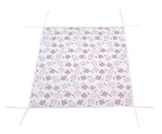 Looping BTPR - Tappeto box ottagonale in PVC con occhielli di fissaggio, dimensioni, motivo: coniglietti, colore: cassis