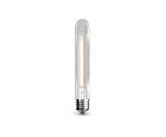 Lampada Tubolare LED Filamento Vetro Trapsarente 2W, Е27 T30-Bianco Caldo