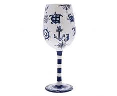 Lolita 6000022 Set Bicchieri da Vino Sail, Vetro, Multicoloured