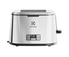 Electrolux EAT7800 Expressionist Digitale Tostapane, Acciaio Inossidabile, 2 Scomparti, Regolazione elettronica a 7 livelli, 980 watt, Argento