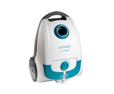 Concept Elettrodomestici VP8336 Aspirapolvere a Sacchetto per Pavimenti, 700 W, 4 Litri, 79 Decibel, Bianco