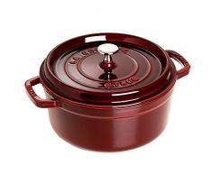 STAUB Cocotte Casseruola, 9.8 Liters, Ghisa, Rosso