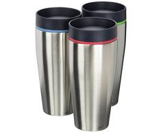 Zack 53.370,5 cmprendo 3 colori assortiti 360 gradi potabile tazza termica a prova di perdite, 382,7 gram/18,5 x 8,4 cm argento