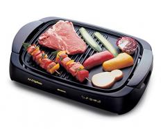 Ariete 760 La Grigliata Griglia Elettrica e Bistecchiera per Barbecue, Doppia Piastra Liscia e Rigata Removibile, 2000 W, Nero