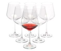 VANILLA SEASON, Bohemia Cristal - Set di 6 bicchieri da vino rosso, 570 ml