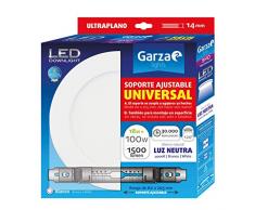 Garza - Faretto LED con supporto regolabile universale per superficie o incasso a soffitto