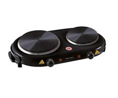 Sinotech GD038 Fornello Elettrico Doppio, 2500 W, Ghisa