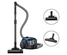 Samsung VC07M3150VU Aspirapolvere a Traino senza Sacco Cyclone Force Animal, 190 W, 3 Spazzole, Earth Blu