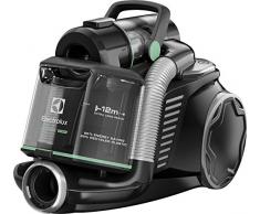 Electrolux EUF8GREEN Aspirapolvere senza Sacco Ultraflex, Sistema Motion Control, Hygiene Filter 12, 1.6 L, Versione Green, Nero