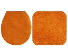 Pana 459200335 Set 2 pezzi: tappetino bidet 50x50 cm e copri tavoletta WC 50x47 cm colore: Noce moscata