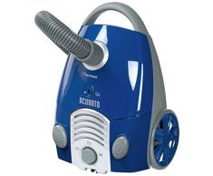 Bestron Aspirapolvere a traino con sacchetto da 1,3 L, Portata: 7,5 m, 700 Watt, Blu/Argento